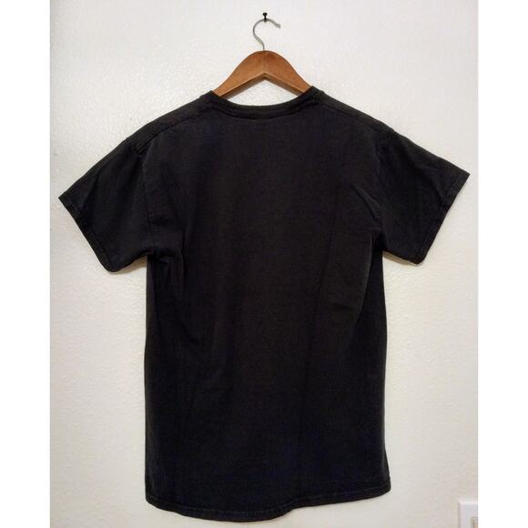 RARE Elvis Silhouette Love Song Lyrics Graphic T-Shirt Faded Black Gildan SZ M - Picture 2 of 6